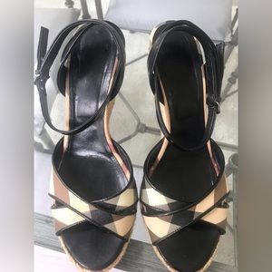 Burberry wedge sandals